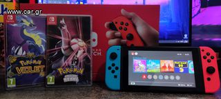 Nintendo Switch 32GB Red/Blue + 2 Pokemon Games