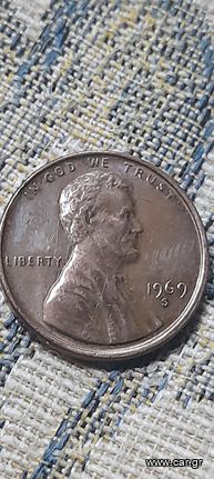 Coins one cent usa  συλλεκτικα  σπανια και 1969 S σε σφαλμα