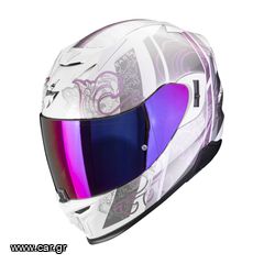 ΚΡΑΝΟΣ ΜΗΧΑΝΗΣ SCORPION EXO 520 EVO AIR FASTA WHITE PURPLE