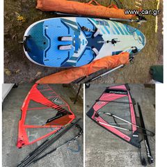 Εξοπλισμός windsurf σανίδi 185 λίτρα πανί 3.5 και 6.0