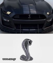 ΣΗΜΑ Mustang Cobra Shelby GT500, GT350, GT 500, 350 3D Metal Cobra Emblema do emblema