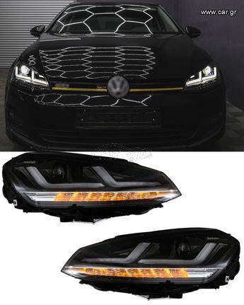 ΦΑΝΑΡΙΑ ΕΜΠΡΟΣ Osram Full LED Headlights LEDriving suitable for VW Golf 7 VII (2012-2017) Black Upgrade for Halogen.