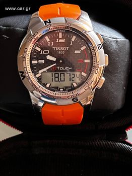 Tissot T Touch  II Expert Titanium Orange Rubber Strap