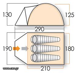 Σκηνή 3 ατόμων Vango Jazz 300-thumb-7