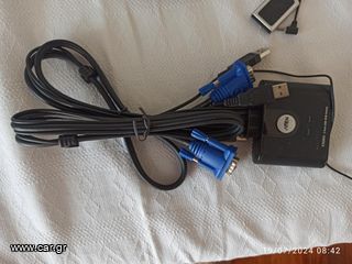 2-Port USB VGA Cable KVM Switch with Remote Port Selector-thumb-1
