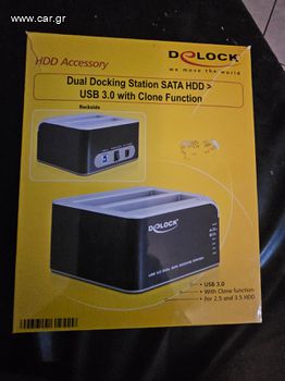 Dual docking station SATA SDD USB 3.0 with clone function