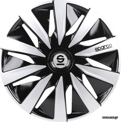 Τάσια Αυτοκινήτου Sparco Lazio Σετ 4τμχ 15 Ασημί/Μαύρο
