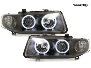 HEADLIGHTS ANGEL EYES CCFL BLACK fits SEAT LEON / TOLEDO 04.99-08.04 eautoshop gr