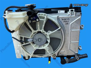 TOYOTA YARIS 2006-2010 ΜΕΤΑΧΕΙΡΙΣΜΕΝΑ ΑΝΤΑΛΛΑΚΤΙΚΑ ( Σετ ψυγεία μετόπης εμπρός με το βεντιλατέρ τους νερού και κλιματιστικού )