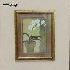 Πίνακας - Κορνίζα με προστατευτικό γυαλί, υπογεγραμμένος.