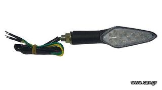 SHARK ΦΛΑΣ ΕΜΠΡΟΣ/ΠΙΣΩ ZXD LED MINI ΜΑΥΡΟ/ΑΣΠΡΟ-thumb-1