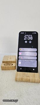 Wood stand phone