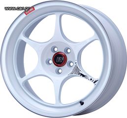 Enkei PF06 8x15" 4x100 ET35 (Made in Japan) White Machined