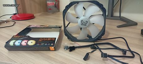 Scythe Kaze Flex RGB 140mm 4Pin PWM round frame fan + Cougar  CR-120 ARGB DC mode x4