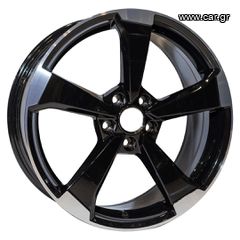 REPLICA AUDI STYLE 1491 19X8.5 5X112 ET45 BLACK MACHINED FACED