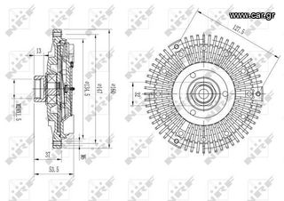 NRF ΣΥΜΠΛΕΚΤΗΣ ΒΕΝΤΙΛΑΤΕΡ ΨΥΓΕΙΟΥ BMW 3 E36-E46 / 5 E34-E39 / X5 (E53) / Z3-thumb-3
