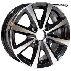 MAONS BLUE 13 13X5.5 4X100 ET35 BLACK MACHINED FACED