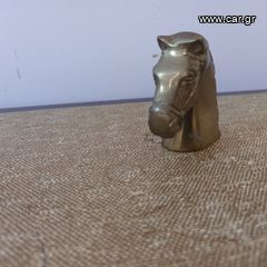 Μπρούτζινη προτομή αλόγου 6 εκ-thumb-2