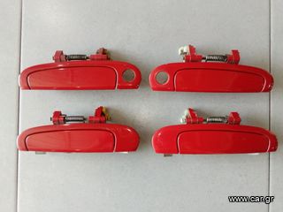 KIA PICANTO '04 1.0 12V (5Θ) ΧΕΡΟΥΛΙΑ ΠΟΡΤΩΝ ΕΞΩΤΕΡΙΚΑ ΚΟΚΚΙΝΑ (Ε.ΑΡΙΣΤ,Ε.ΔΕΞΙ,Π.ΑΡΙΣΤ,Π.ΔΕΞΙ) ΚΑΙ ΜΥΛΟΙ ΠΟΡΤΩΝ (ΑΡΙΣΤΕΡΟΣ,ΔΕΞΙΟΣ)