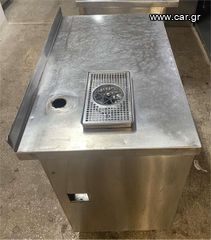 Ερμάριο Ανοξείδωτο Με 2 Ανοιγόμενες Πόρτες 100x60x87Cm Ενδιάμεσο Ράφι & Rinser - Μεταχειρισμένο.-thumb-2