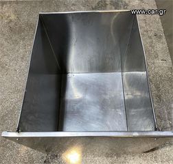 Κάδος Ανοξείδωτος Τροχήλατος 45x54x53Cm - Μεταχειρισμένος.-thumb-1