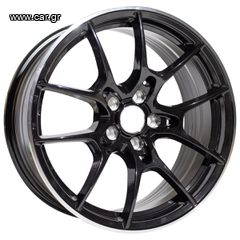 REPLICA RAYS STYLE 1617 16X7.0 5X112 ET35 GLOSS BLACK MACHINED LIP