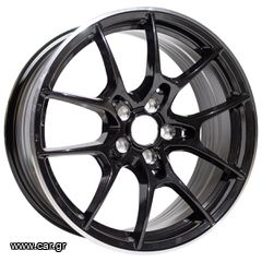 REPLICA RAYS STYLE 1617 16X7.0 5X105 ET35 GLOSS BLACK MACHINED LIP