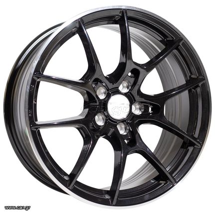 REPLICA RAYS STYLE 1617 16X7.0 5X105 ET35 GLOSS BLACK MACHINED LIP