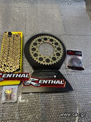Set αλυσίδα με γρανάζια αλουμινίου renthal για tracer και mt09