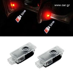 Φώς Πόρτας LED S Line για AUDI A1 A3 A4 A5 A6 A7 A8 Q3 Q5 Q7 2τμχ