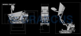 Ντάμπερ - Dumper Graecus 2026 HT800FL-PRO | Ντάμπερ Diesel Kubota Υδρ/στατικο με Φορτωτή-thumb-5