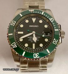 SEIKO submarine mod green bezel