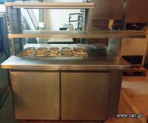 Ψυγείο σαλατών - πίτσας τροχήλατο με πάσο 1,34μ  ΚΟ-200