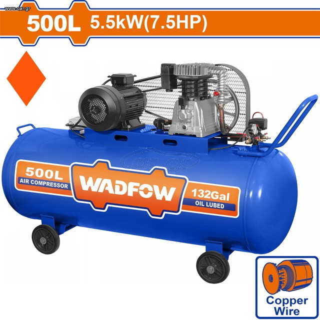 WADFOW ΑΕΡΟΣΥΜΠΙΕΣΤΗΣ ΙΜΑΝΤΑ 5.5kW / 7.5HP / 500Lit WAP4R35