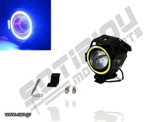 ΠΡΟΒΟΛΕΑΣ ΜΗΧΑΝΗΣ LED U7 125W ΜΕ ANGEL EYE ΜΠΛΕ