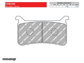 ΤΑΚΑΚΙΑ ΕΜΠΡΟΣ HONDA CBR 600RR ('18-'21) / CBR 1000RR ('17-'24) / CB 1000R ('18-'21) / CB 1100RS ('17-'19) FERODO FDB2300ST