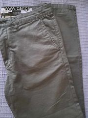 παντελονι skinny  fit h&m χακι σαν καινουργιο  (μεση 46)