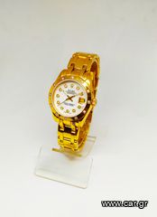 Rolex replica Γυναικείο Ρολόι με Mother of Pearl καντράν και λευκά Ζιργκόν (Ε) Α90826 ΤΙΜΗ 740 ΕΥΡΩ