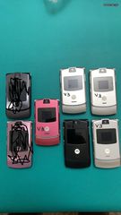 MOTOROLA   V3 ΤΟ ΚΑΘΕ ΕΝΑ 45 ΕΥΡΩ, ΑΡΙΣΤΑ ΛΕΙΤΟΥΡΓΙΚΑ, οποιος θελει καινουρια μπαταρια εξτρα 15 ευρω
