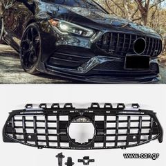 ΜΑΣΚΑ ΕΜΠΡΟΣ Mercedes CLA Class AMG W118 C118 2019-Front Grille GT Panamericana Style Gloss