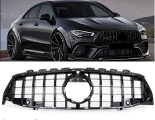 ΜΑΣΚΑ ΕΜΠΡΟΣ Mercedes CLA Class AMG W118 C118 2019-Front Grille GT Panamericana Style Gloss