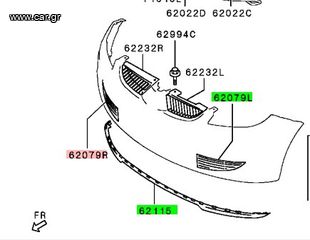 ΚΑΠΑΚΙ ΔΕΞΙΟ ΕΜΠΡΟΣ ΠΡΟΦΥΛΑΚΤΗΡΑ MITSUBISHI COLT CZ3 '04- (MN170434XA)-thumb-1
