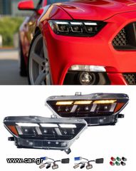 ΦΑΝΑΡΙΑ ΕΜΠΡΟΣ LED Headlights  Ford Mustang /  Shelby GT350/GT500 2015/2017