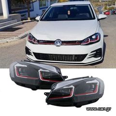 Μπροστινά Φανάρια Set Για Vw Golf 7.5 17-19 Facelift DRL & Dynamic