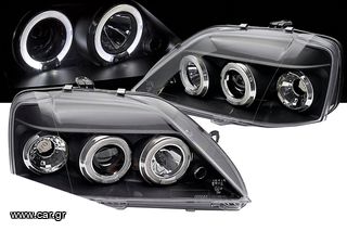 ΦΑΝΑΡΙΑ ΕΜΠΡΟΣ Angel Eyes Headlights Dacia Logan (2004-2008) Black