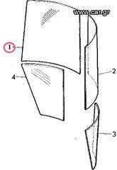 JOHN DEERE SG2 CAB ΤΖΑΜΙ ΠΟΡΤΑΣ ΑΝΩ ΚΥΡΤΟ ΠΑΡΜΠΡΙΖ