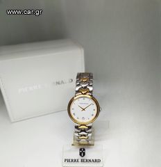 Vintage 1990s 5mic Gold-Plated Pierre Bernard Ελβετικό αντρικό ρολόι Quartz 3010 (Ε) A90416 TIMH 280 ΕΥΡΩ