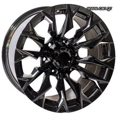 REPLICA FUEL STYLE 227 4X4 WHEELS 17X9.0 6X139.7 ET0 BLACK MACHINED FACED