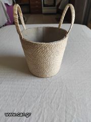 Διακοσμητικό πλεκτό καλάθακι με λαβές
