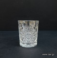 Ποτήρι κρυστάλλινο με εγχάρακτα σχέδια, vintage.
